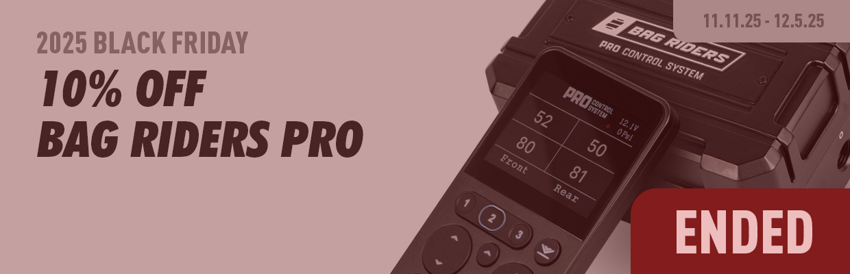 10% off Bag Riders PRO Control System for Black Friday 2025