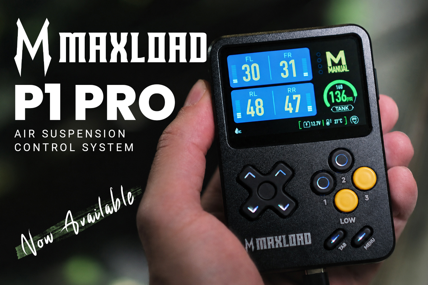 Maxload P1 Pro Controller in hand and available at Bag Riders