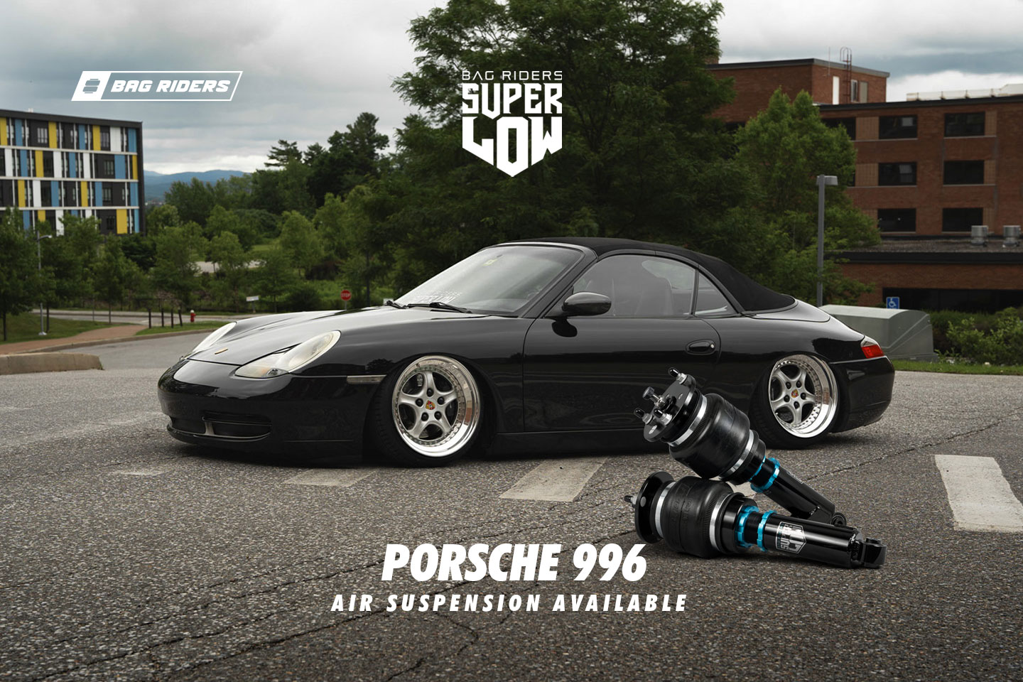 Porsche 911 996 Super Low Air Ride Kit Available Now! Bag Riders Air