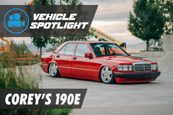 Bagged Mercedes 190E - Vehicle Spotlights 