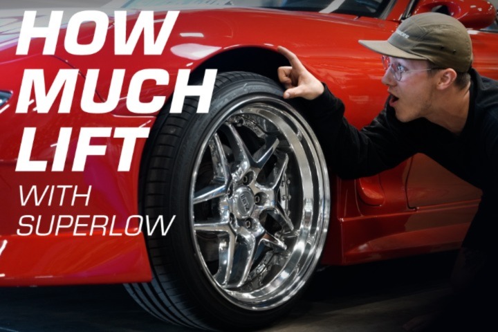 How much lift do I get with Super Low air suspension?