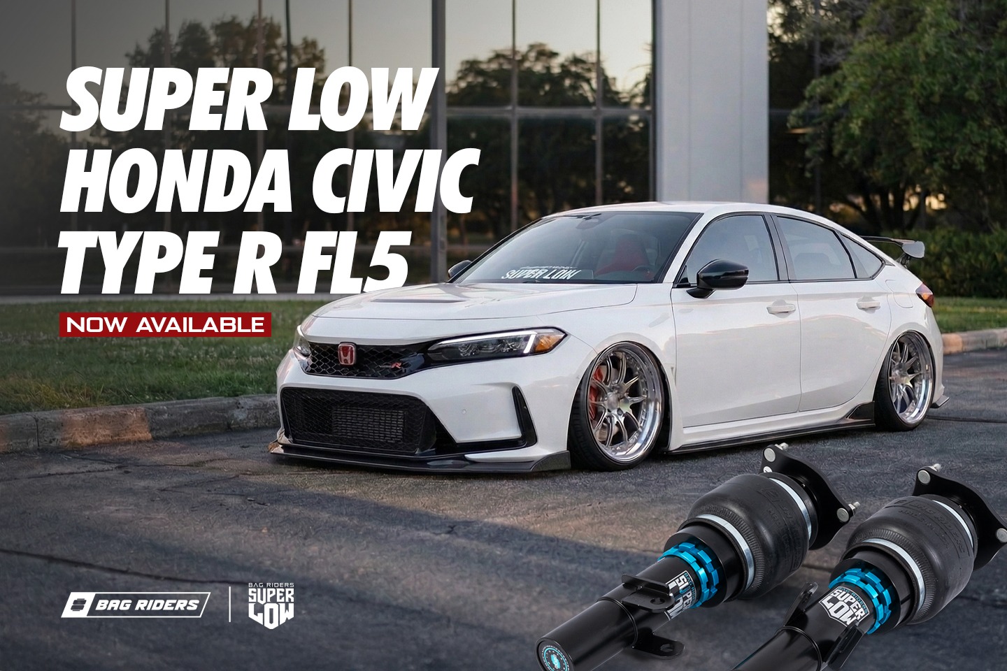 CivicタイプR FL5 6000km使用　Fサスペンション 梱包済 Honda Civic Type R FL5 Super Low Air Suspension Now Available