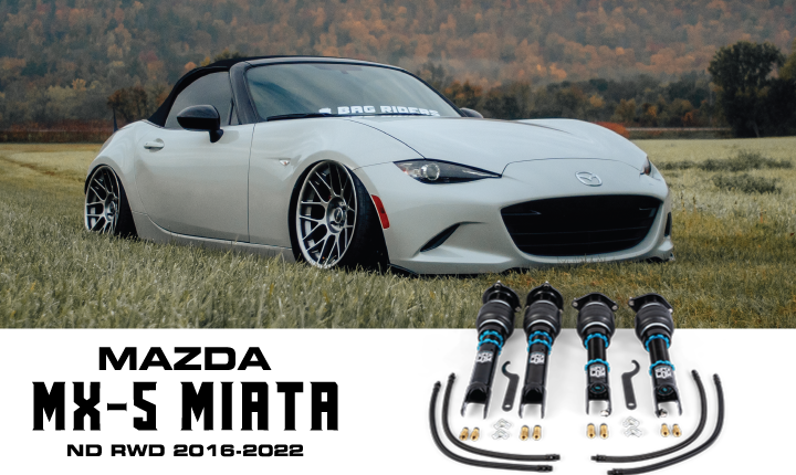 Mazda Miata MX-5 ND Bag Riders Super Low Air Suspension