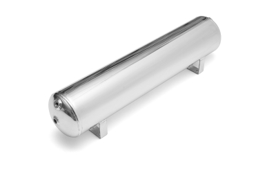 Bag Riders Polished 4 Gallon air tank 3/4 view