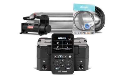 Bag Riders PRO Control System with Smoothie Tank, Black 444c Compressor, DOT air line, and fitting pack 