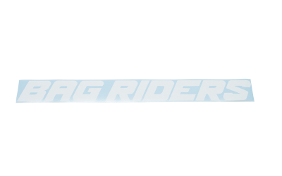 Bag Riders Straight Windshield Banner (White)