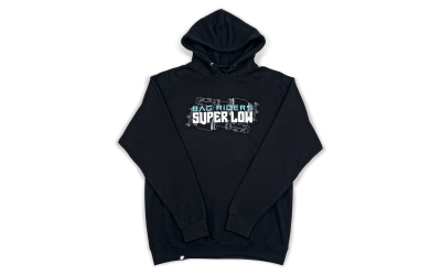 Super Low Black Schematic Hoodie
