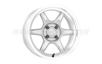 Kansei Tandem 4x100 15x7 +25 Hyper Silver w/ Machined Lip