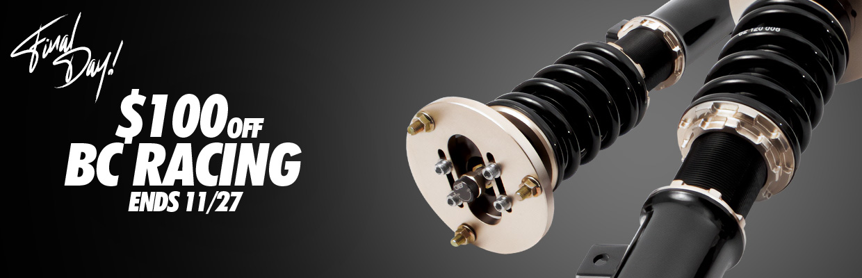 BC Racing Black Friday Sale - $100 off Coilovers