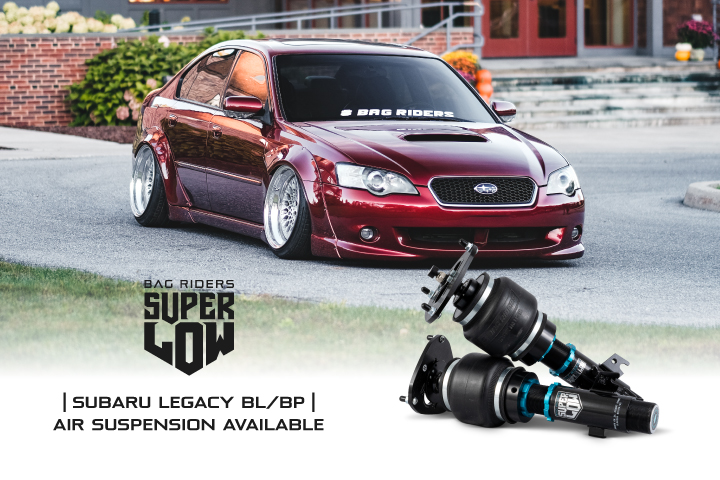 Subaru Legacy BL/BP Bag Riders Super Low air suspension kit available now 